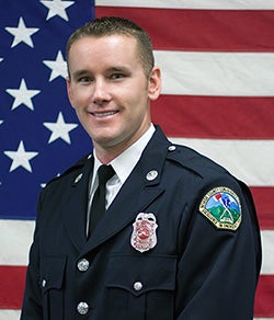 Jason Davison headshot from his Badge Pinning Ceremony