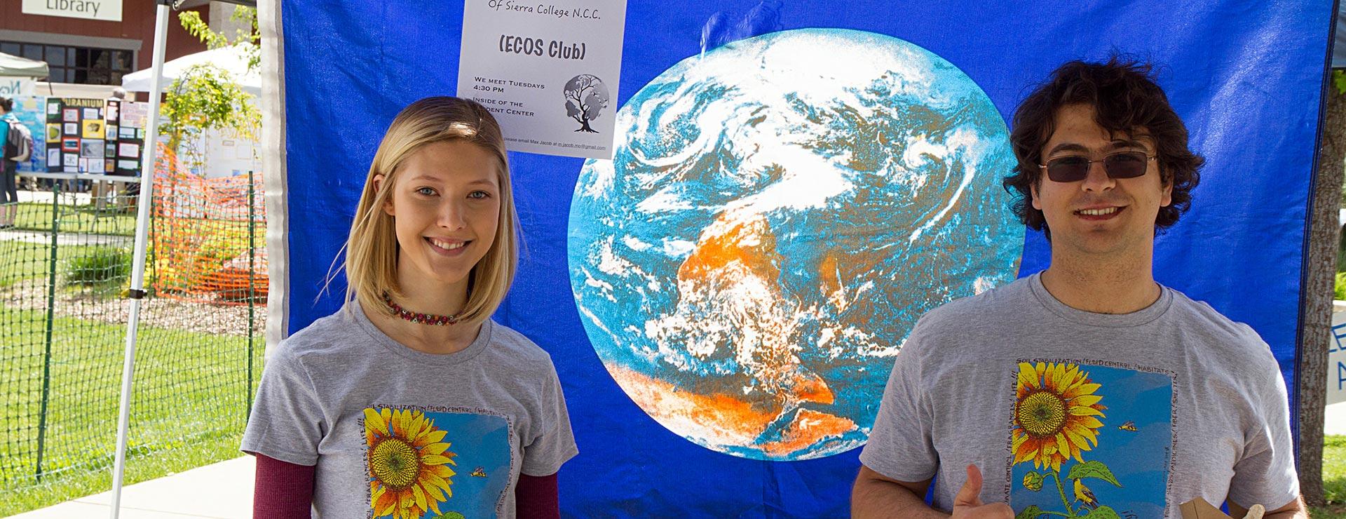 Students promoting Earth Day awareness