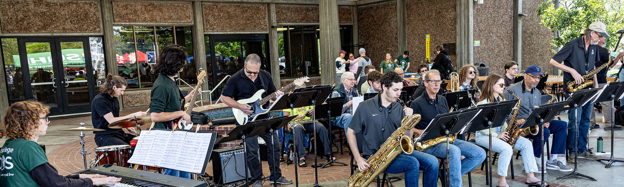 Sierra College band at Earth Day event