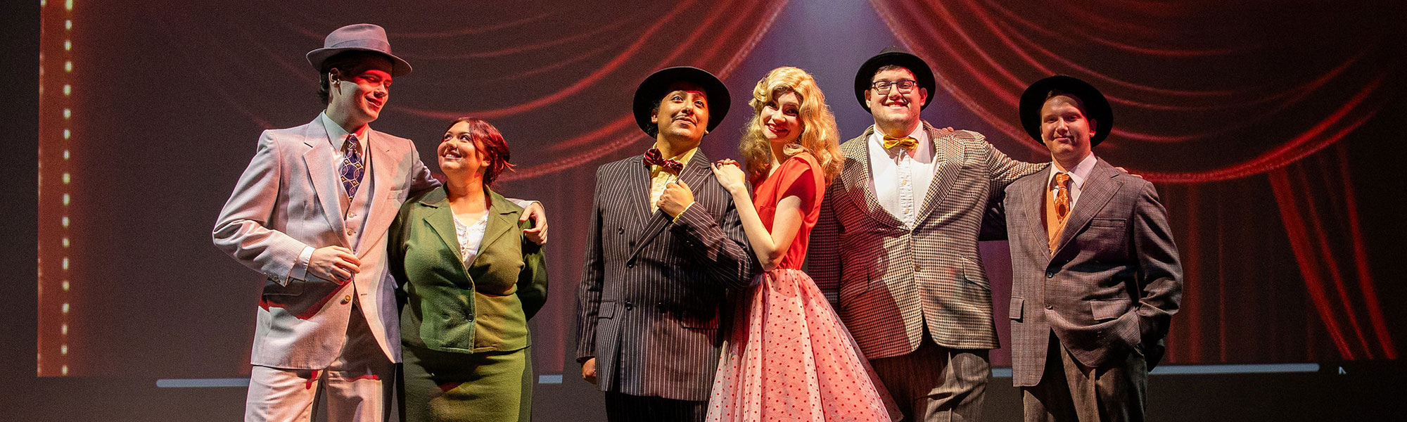 Cast of Guys and Dolls theatre production