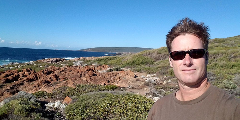 Dr. Jeremy James doing ecosystem field studies