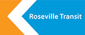 Roseville Transit Logo with white left arrow