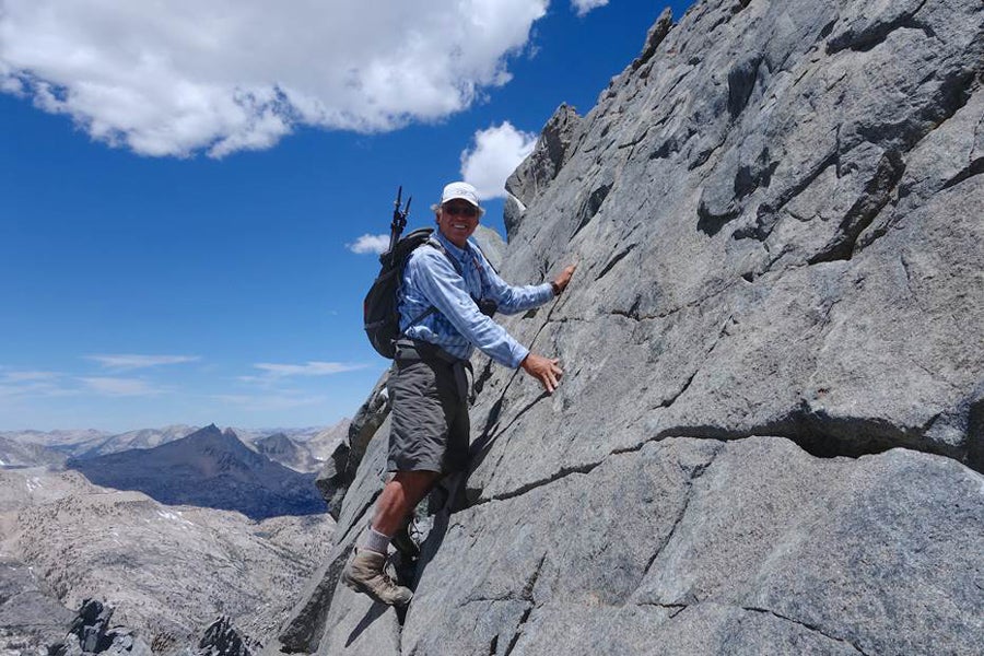 Bart O'Brien rock climbing