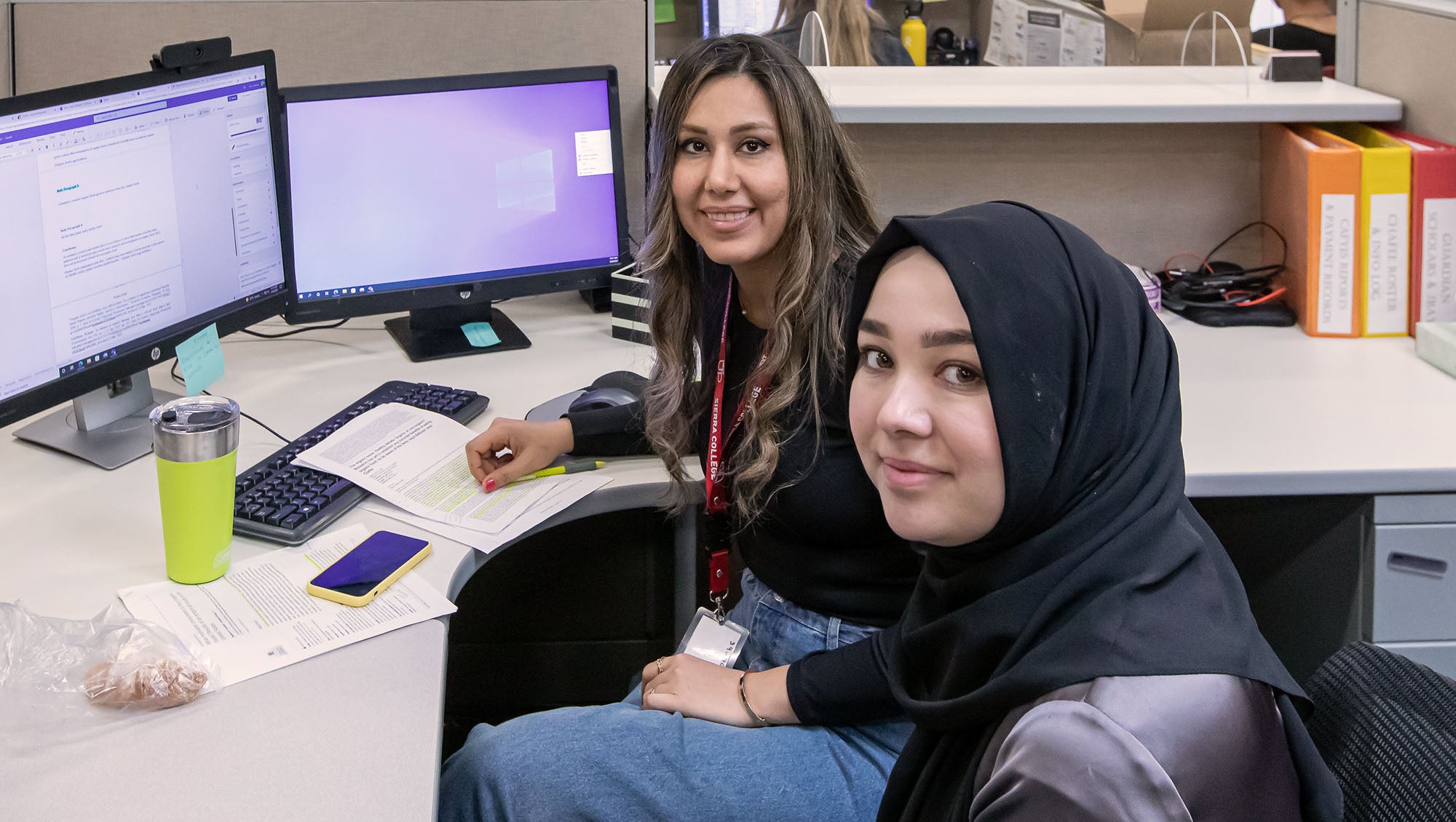 EOPS staff helping student at Sierra College