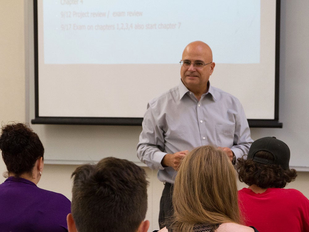 Sierra College faculty teaching a class using library media resources