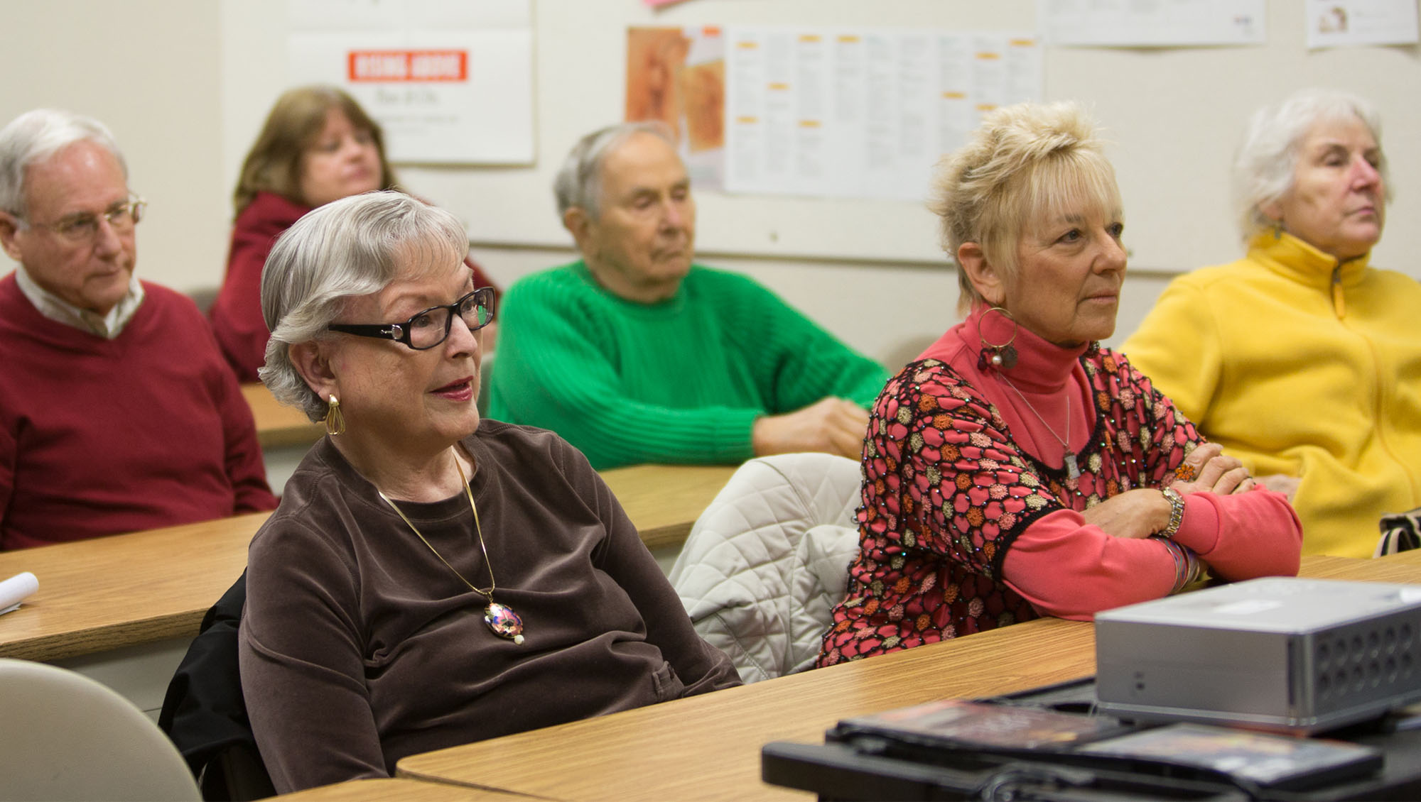 Older adults participating in an Osher Lifelong Learning Institute (OLLI) class at Sierra College