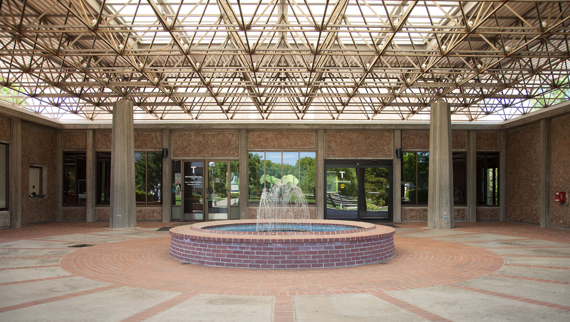 Courtyard of the Dietrich Theatre on the Sierra College Rocklin campus