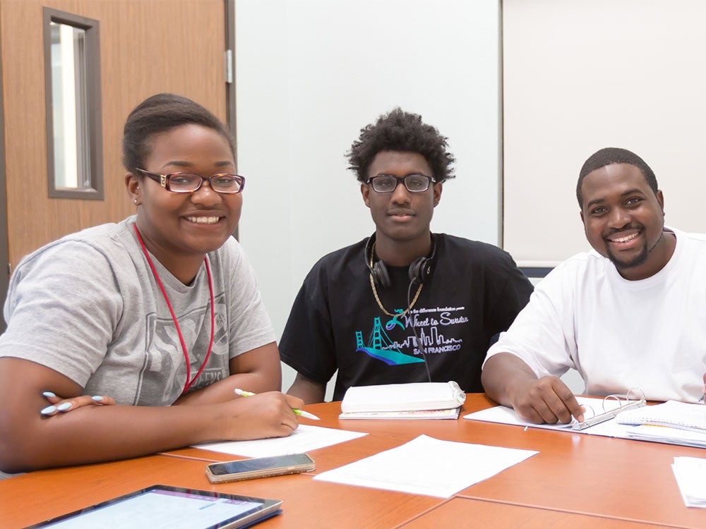 Students studying at the Cross Cultural Center at Sierra College