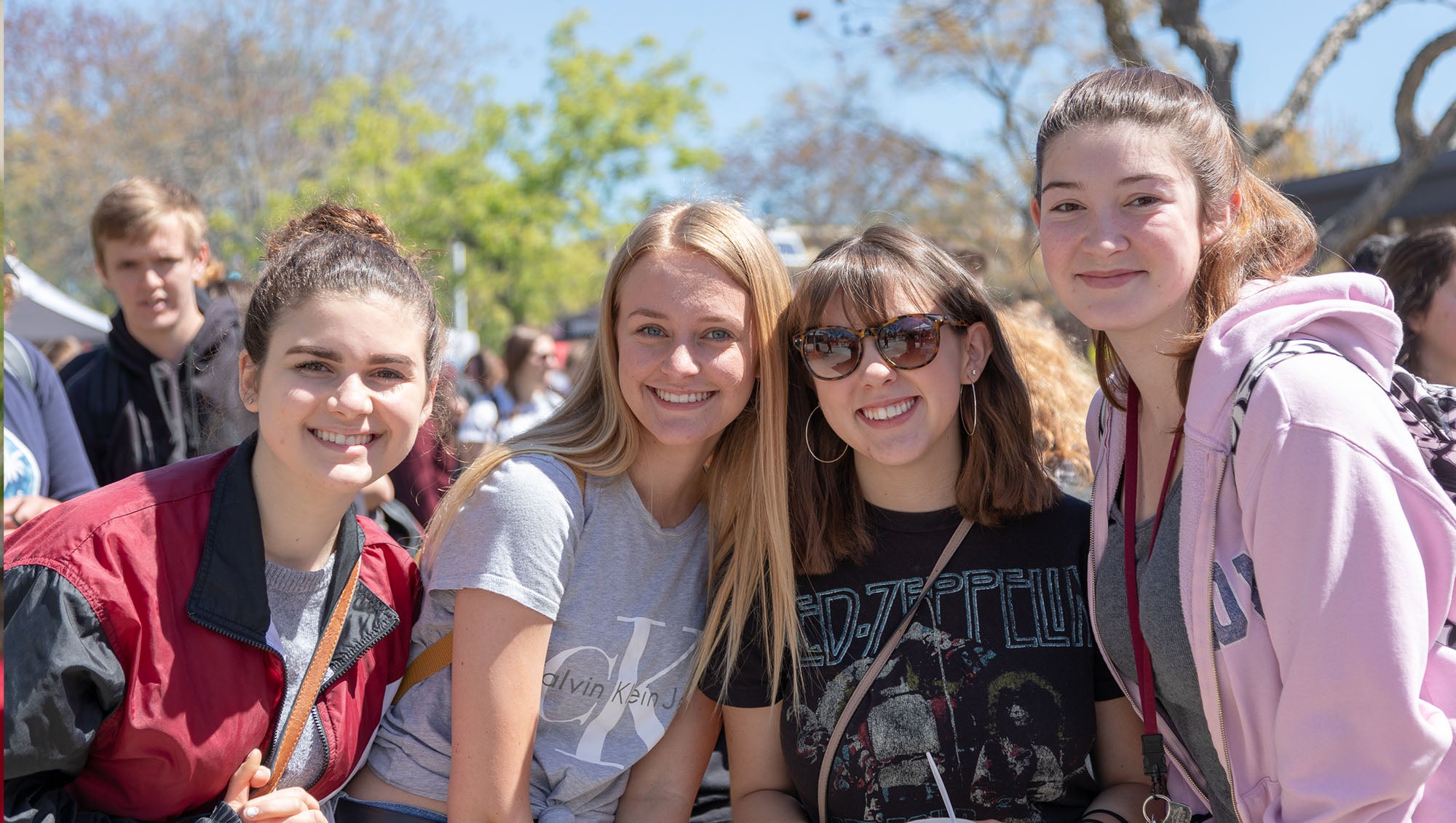 Four high school students at the Sierra College Promise kickoff celebration