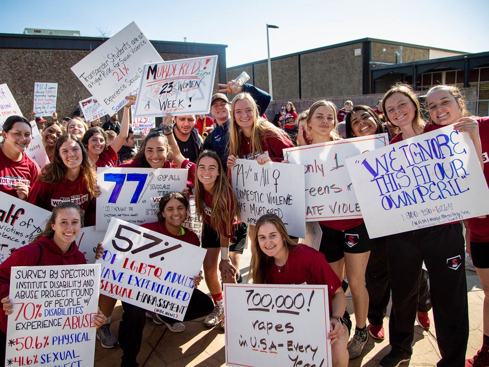 Students are protesting against sexual and gender violence