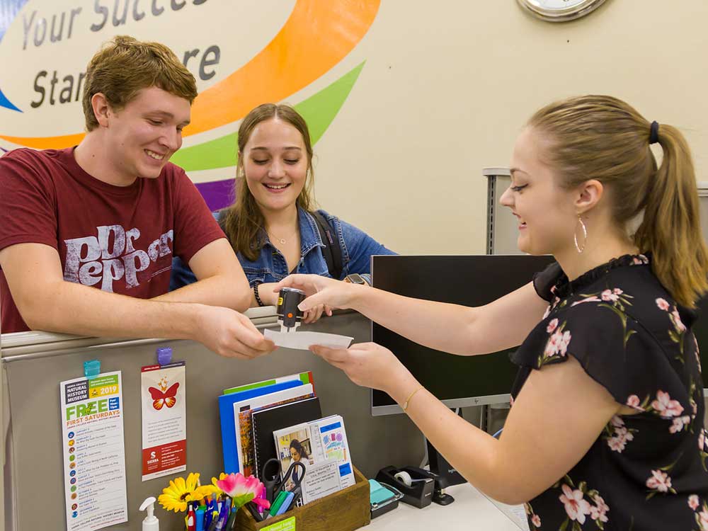 Students getting help at Student Success Center