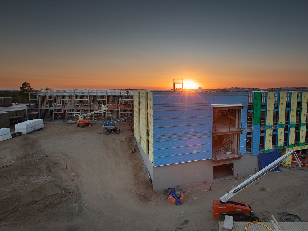 Construction of new instructional building on Rocklin campus