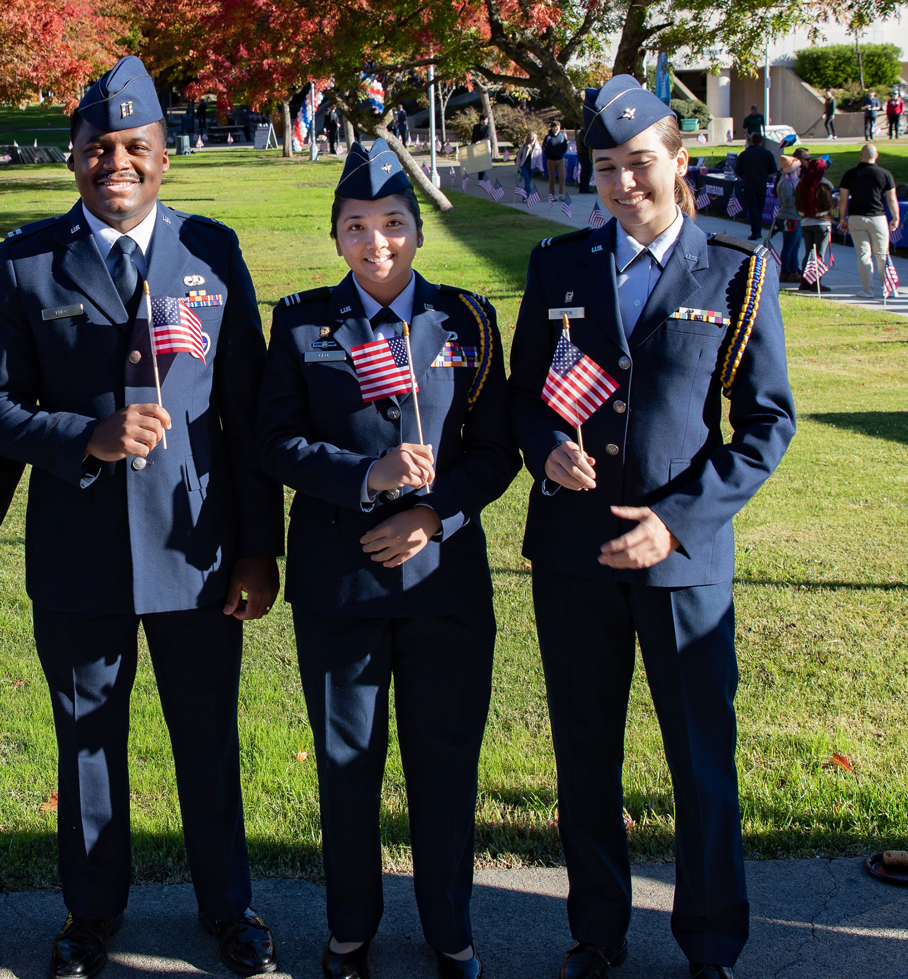 Military personnel attendees at Sierra College Veterans Day ceremony on Rocklin Campus