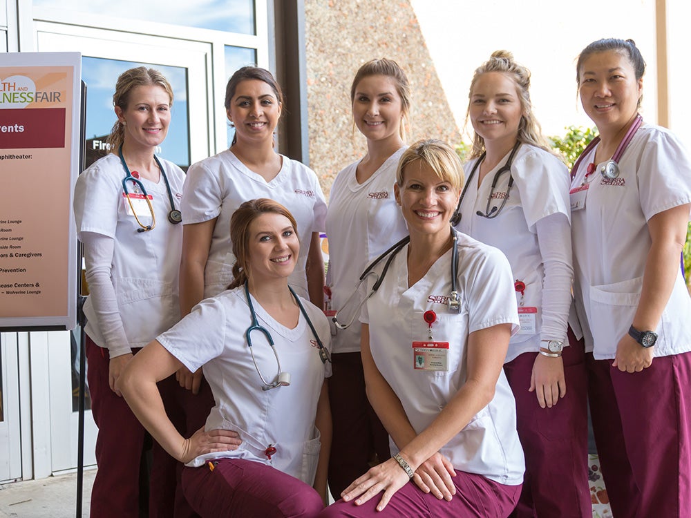 Group of nurses at Health and Wellness Fair at Sierra College