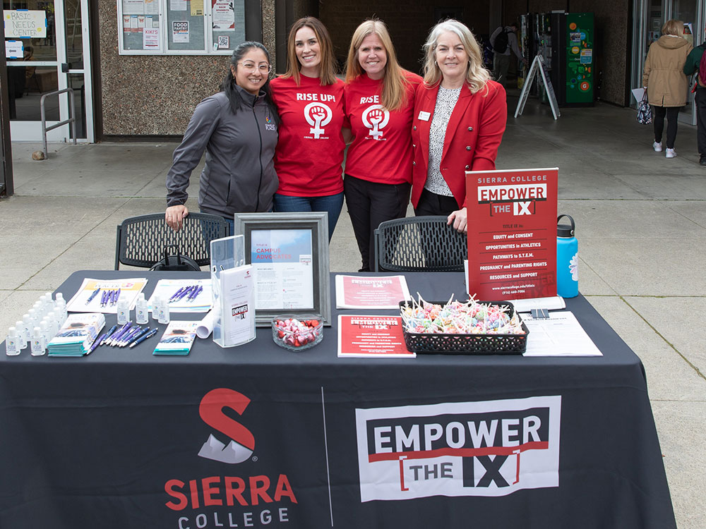 Sierra College employees promote "Empower the IX" at Rise Up event