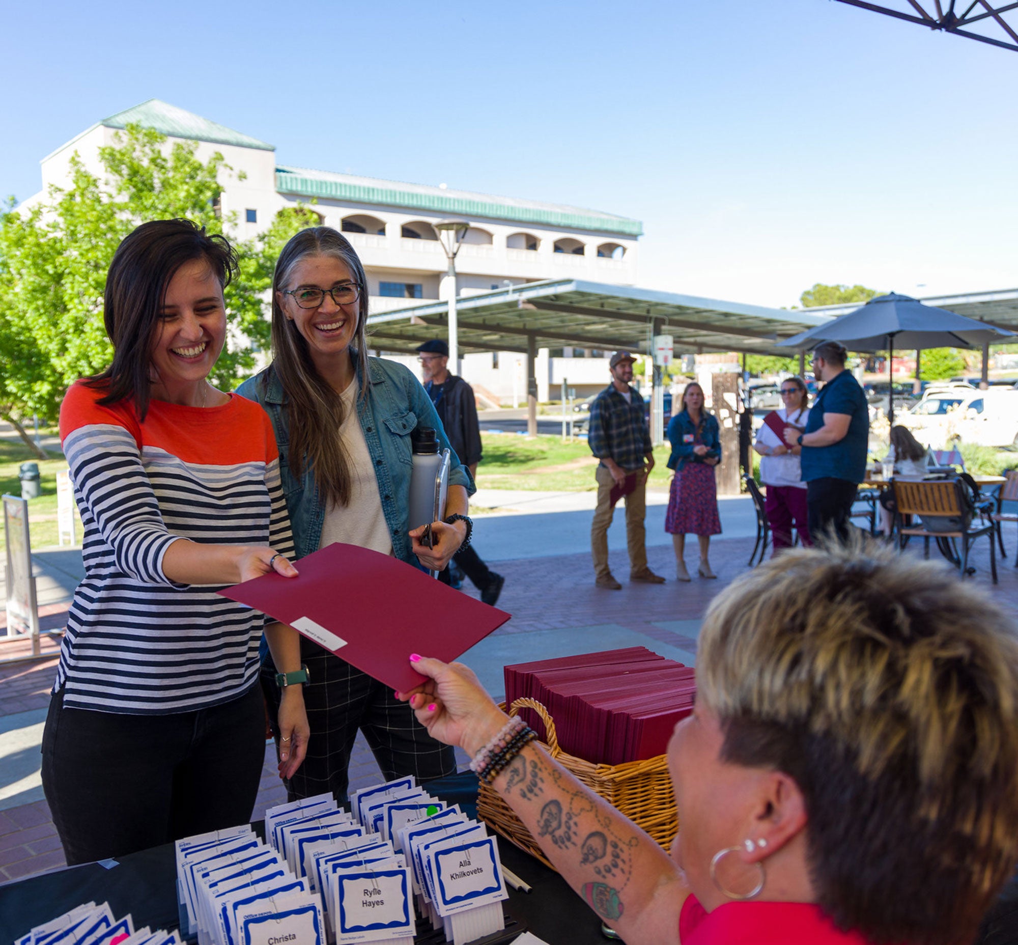 Scholarship recipient attending award event