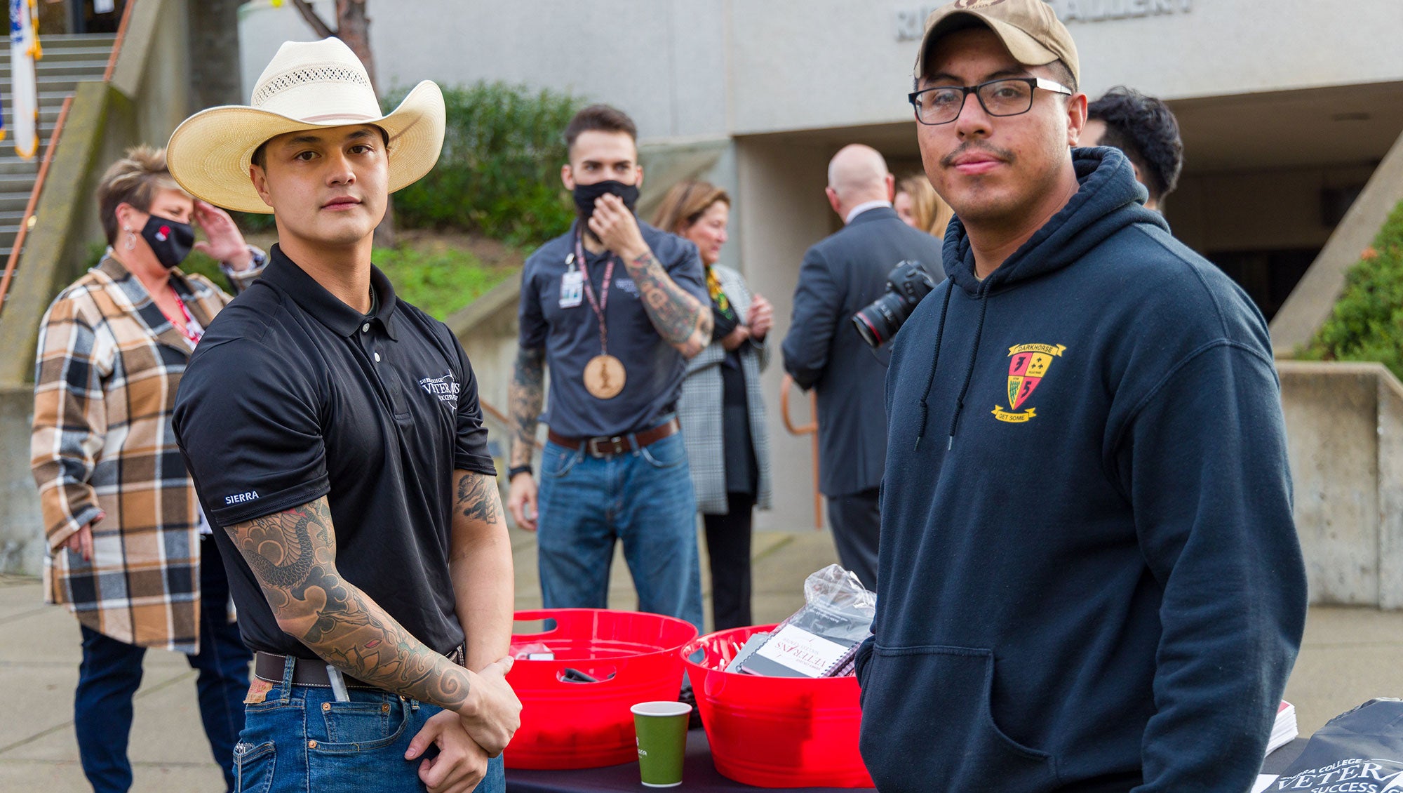 Veterans Success Center staff at a Veterans Day event on Rocklin Campus