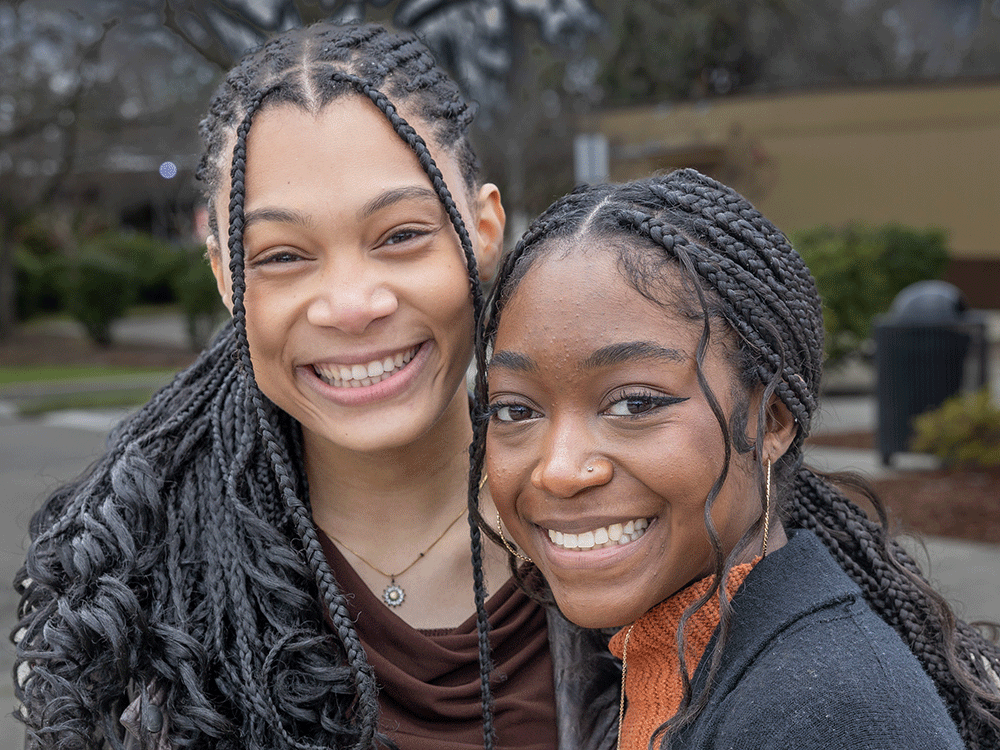 Two students on Rocklin Campus