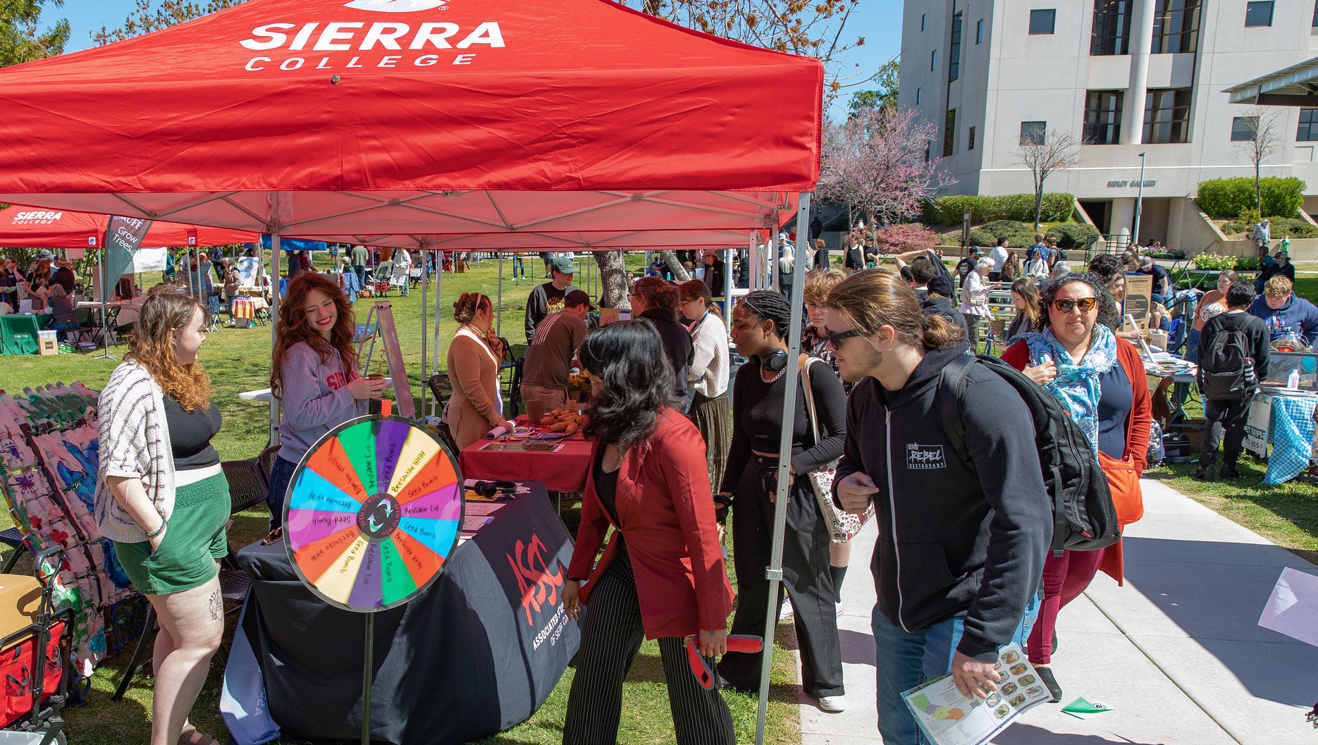 Students spin for prizes at Earth Day event