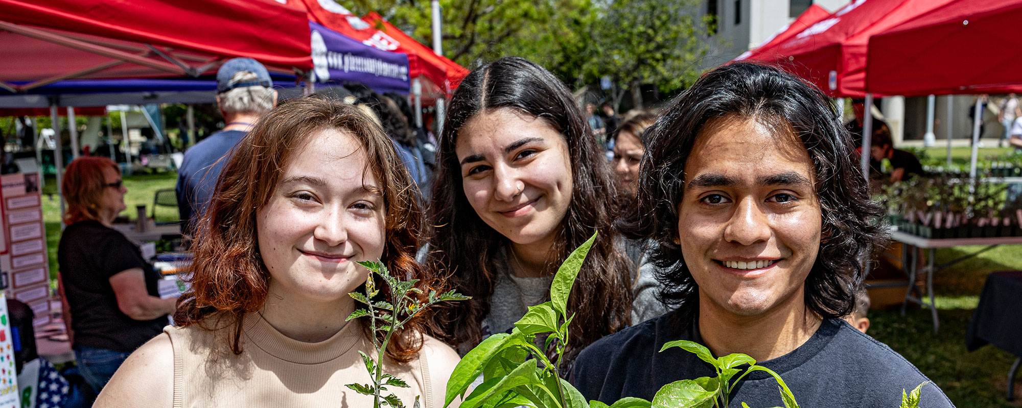 Students at Earth Month Fair