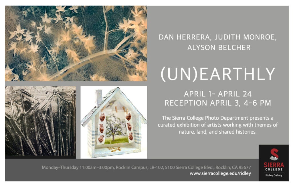 Unearthly Ridley Gallery exhibition April 1-24, 2024 and reception on April 6 from 4 to 6pm.