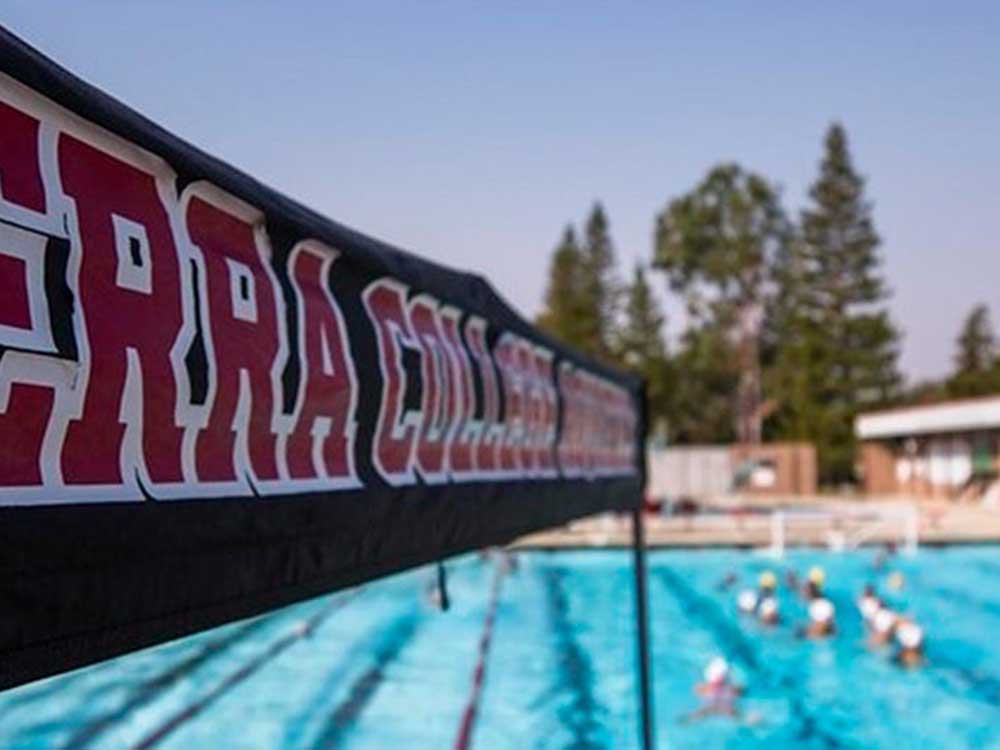 Students using swimming pool at Sierra Colllege