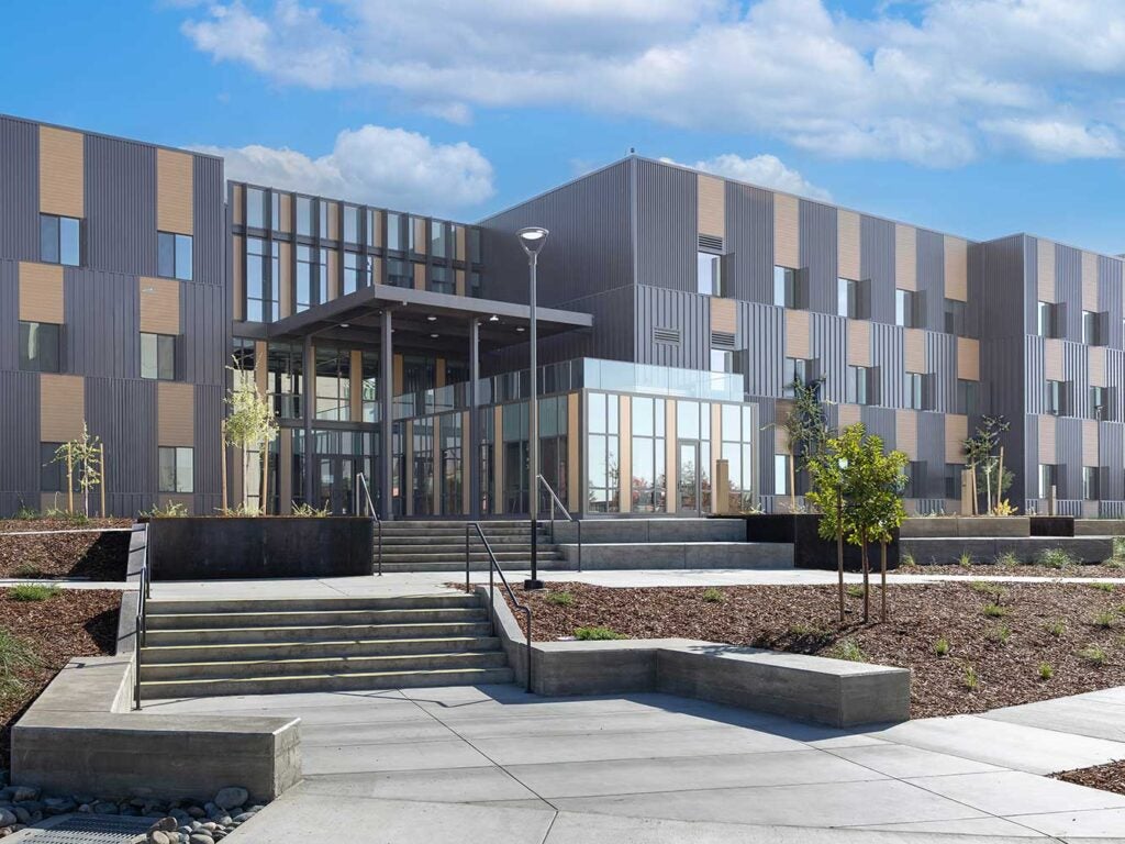 Student Housing main entrance exterior