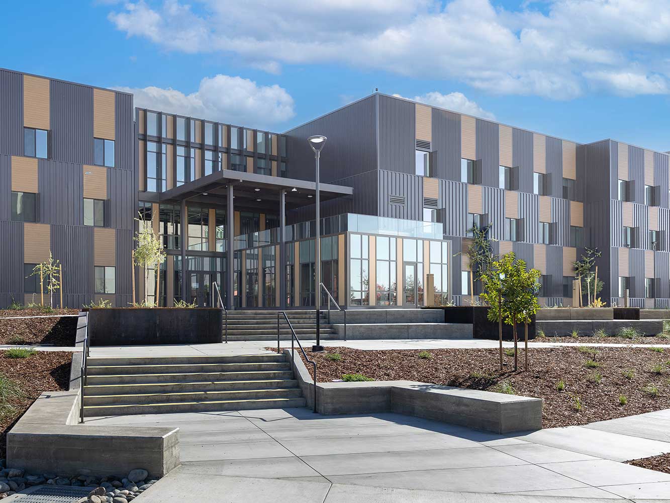 Student Housing main entrance exterior