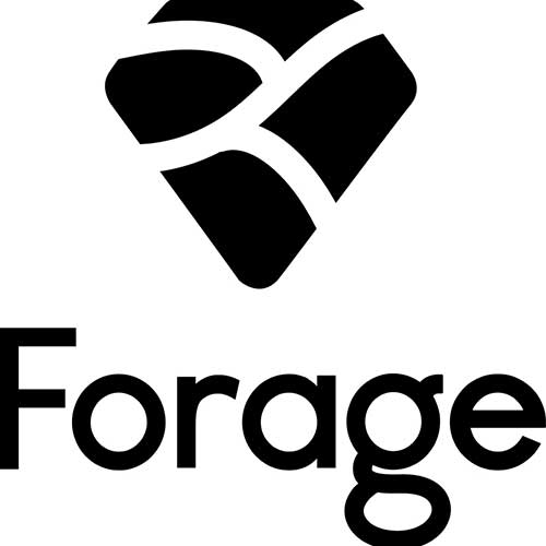 Forage Black Stacked Logo 500x500