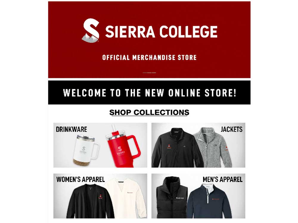 Sierra College online apparel store