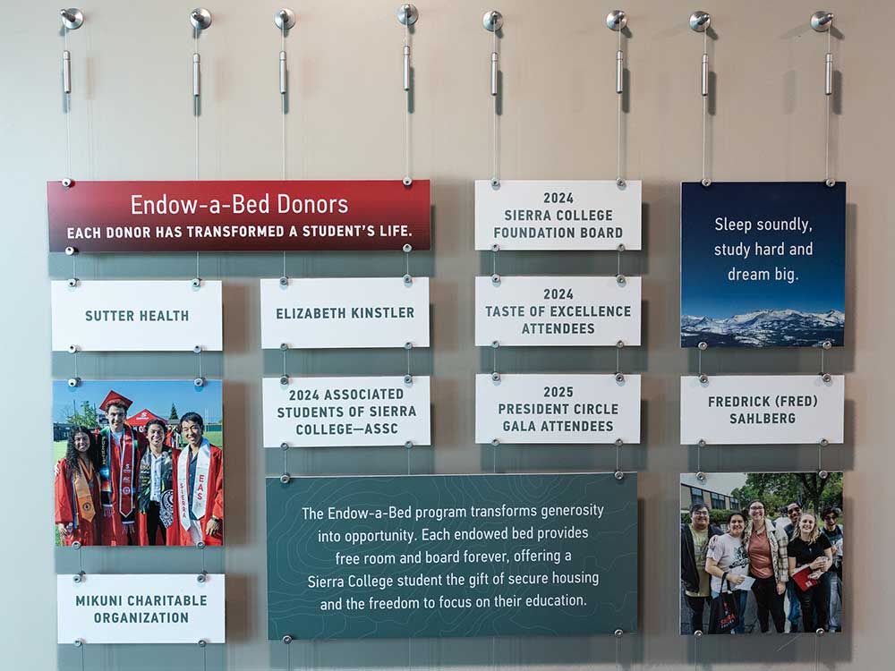 Donor Wall Sierra Hall Housing