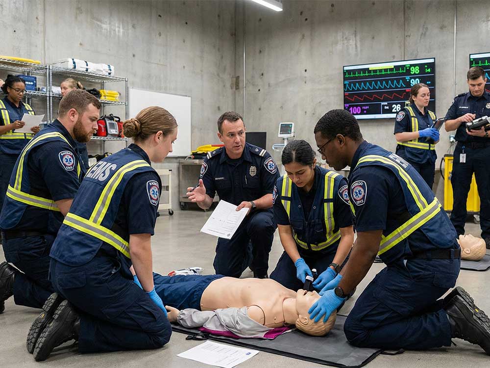EMS training using simulated patient