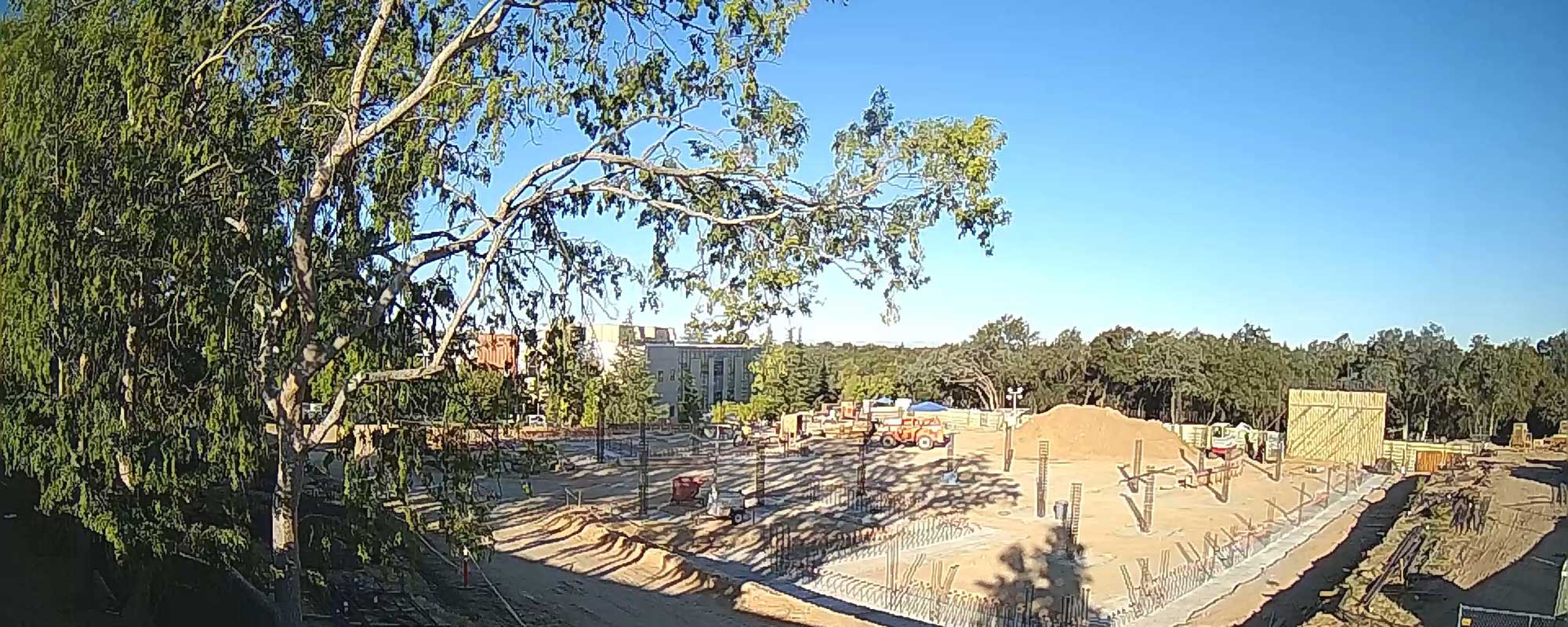 Construction workers busy at work on new ATC Building