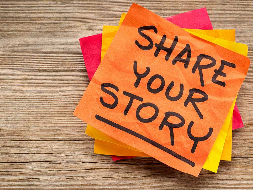 Share Your Story Adobestock 65976193