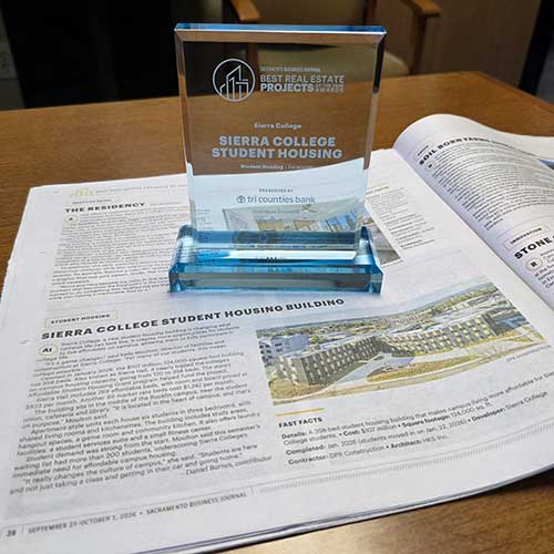 Sacramento Business Journal's 2026 Best Real Estate Projects of the Year Award in the Student Housing category.
